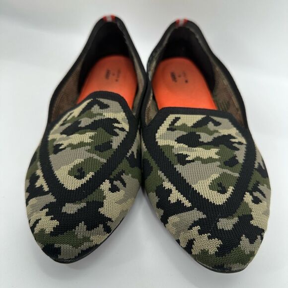 Birdies + Judy Blackbird Camouflage Point Toe Slipon Flats Size 9 - Picture 5 of 6